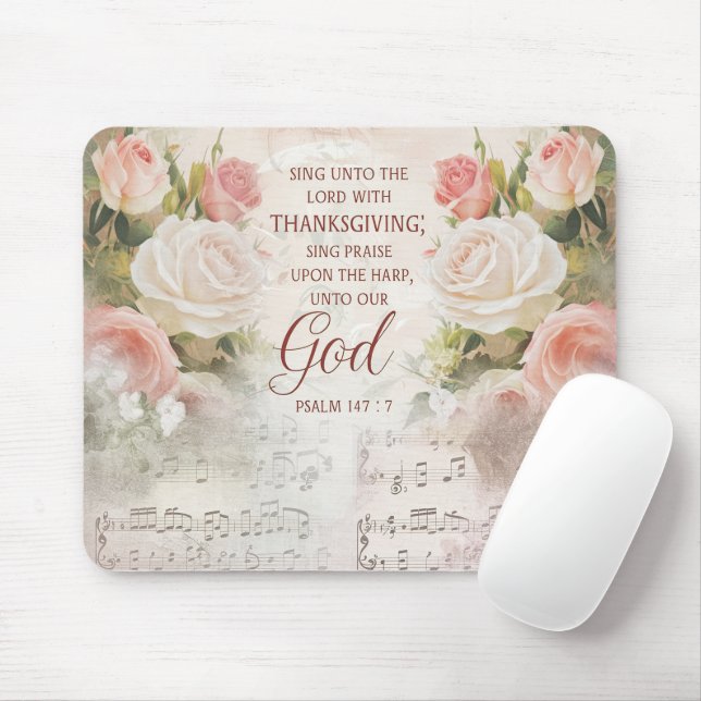 Inspirational Bible Verse/Scripture Mousepad Musmatta (Med mus)