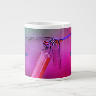 Inspirational Blue Lila Dragonfly Jumbo Mugg