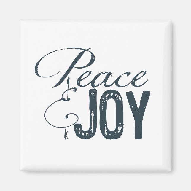 Inspirational Blue Peace and Joy Magnet (Framsidan)