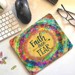 Inspirational Boho Colorful Faith over Fear Musmatta