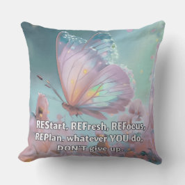 Inspirational Bold Letters Quote Throw Pillow Kudde