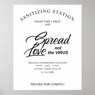 Inspirational Bröllop Sanitizing Hand Gel Station Poster
