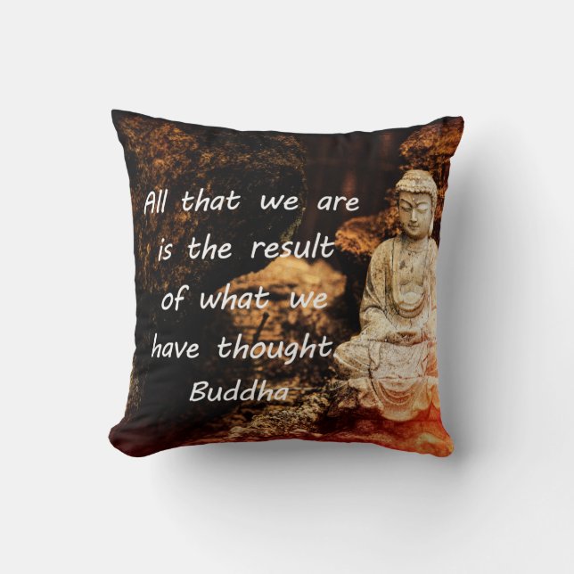Inspirational Buddha-citat Kudde (Framsida)