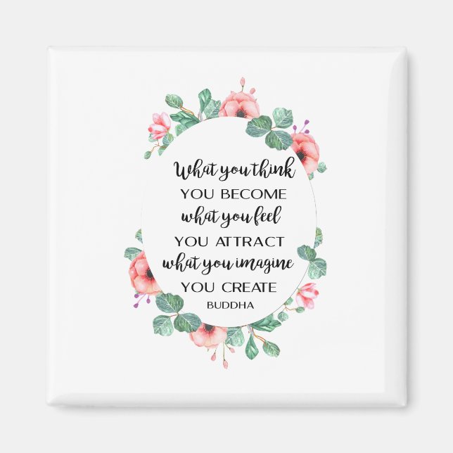 Inspirational Buddha-citat Magnet (Framsidan)