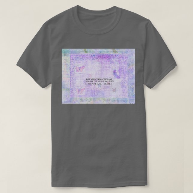 Inspirational Butterfly-citat T Shirt (Design framsida)