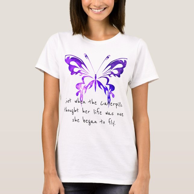 Inspirational Butterfly T Shirt (Framsida)