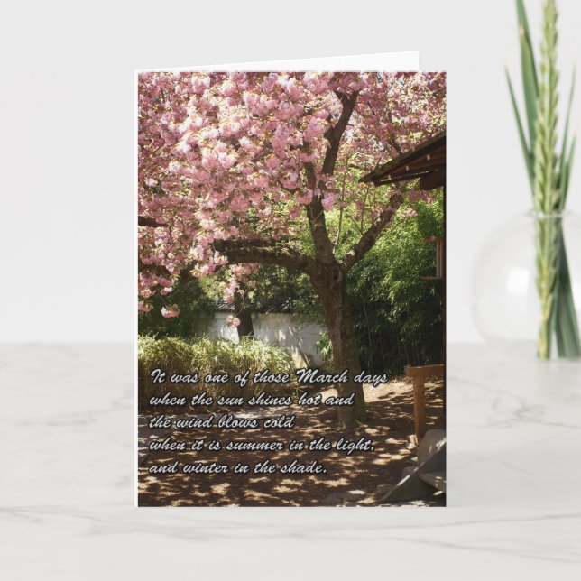Inspirational Cherry Träd i Bloom Kort (Framsida)