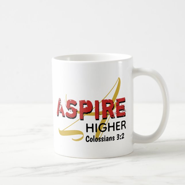 Inspirational Christian ASPIRE HIGHER Kaffemugg (Höger)