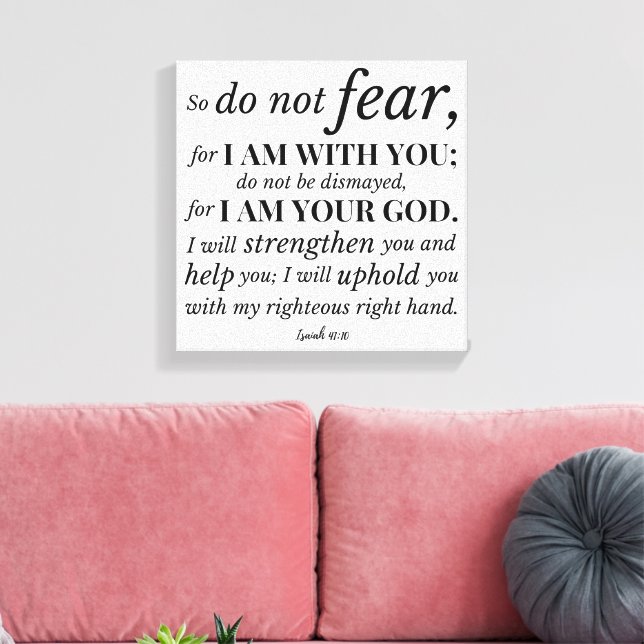 Inspirational Christian Bible Verse Canvastryck (Insitu (Vardagsrum))