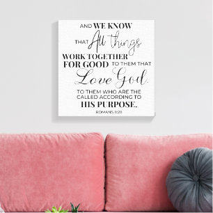 Inspirational Christian Bible Verse Canvastryck