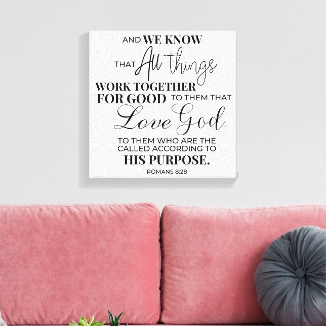 Inspirational Christian Bible Verse Canvastryck (Insitu (Vardagsrum))