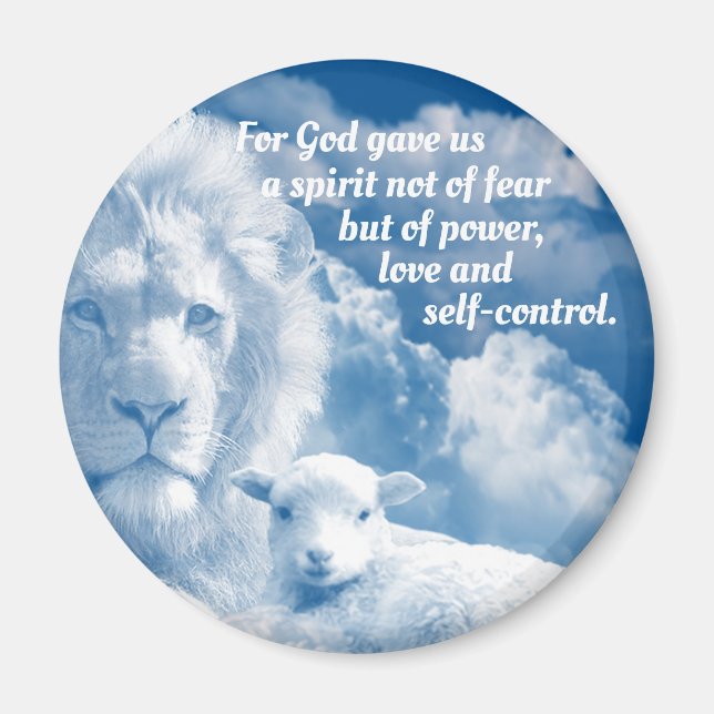 Inspirational Christian Bible Verse for Strength Magnet (Framsidan)