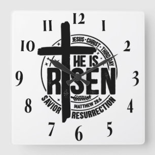 Inspirational Christian Bible Verse Fyrkantig Klocka