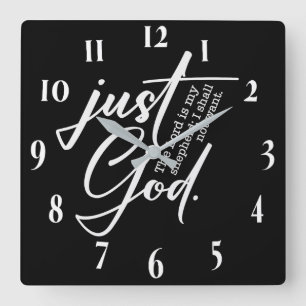 Inspirational Christian Bible Verse Fyrkantig Klocka