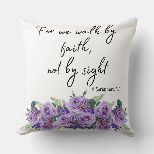 Inspirational Christian Bible Verse Kudde (Framsida)