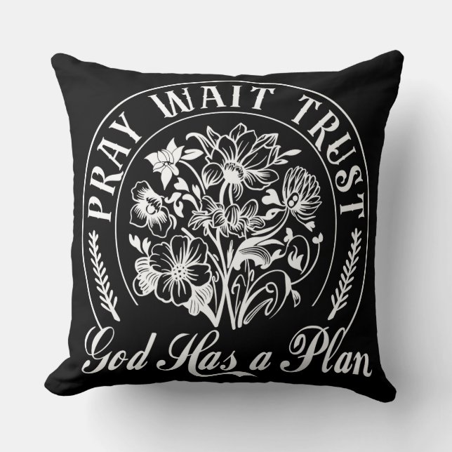 Inspirational Christian Bible Verse Kudde (Framsida)