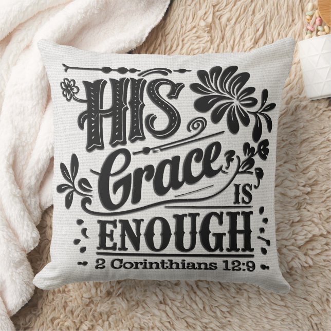 Inspirational Christian Bible Verse Kudde (Filt)