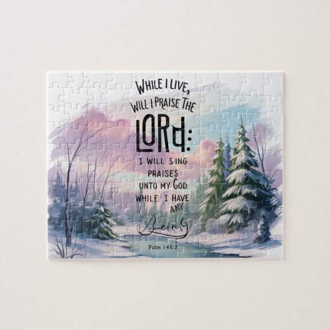 Inspirational Christian Bible Verse Pussel (Horisontell)