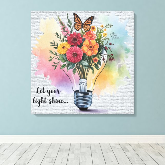 Inspirational Christian Bible Verse /Scripture Canvastryck (Insitu (trägolv))