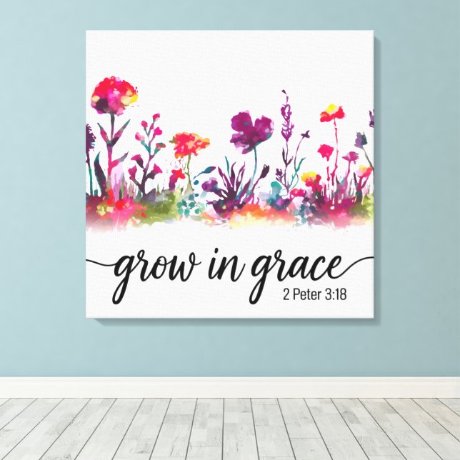 Inspirational Christian Bible Verse /Scripture Canvastryck (Insitu (trägolv))