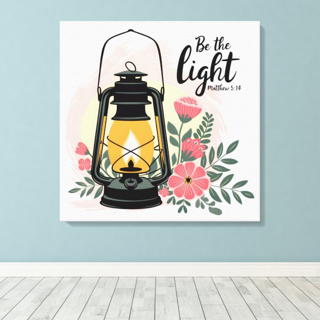 Inspirational Christian Bible Verse /Scripture Canvastryck (Insitu (trägolv))