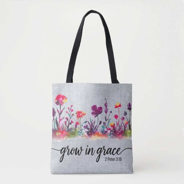 Inspirational Christian Bible Verse /Scripture Tygkasse (Framsida)