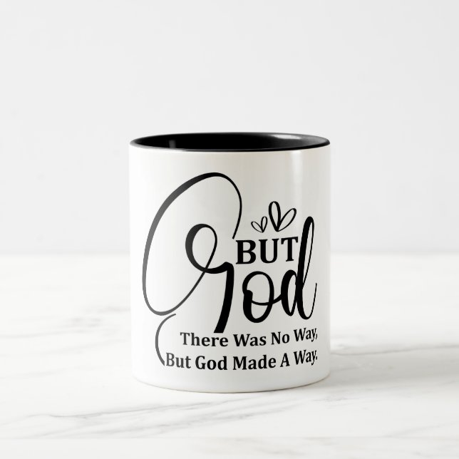 Inspirational Christian Bible Verse Två-Tonad Mugg (Center)