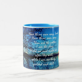 Inspirational Christian Hymn Quote Två-Tonad Mugg