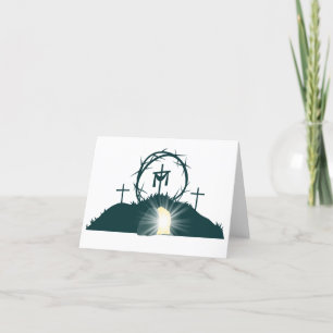 Inspirational Christian Passover Påsk Jesus Tack Kort