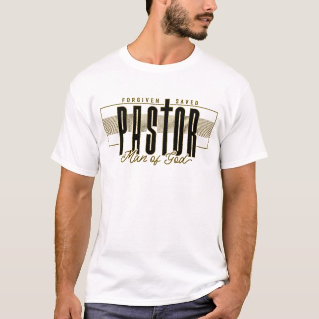 Inspirational Christian Pastor T Shirt (Framsida)