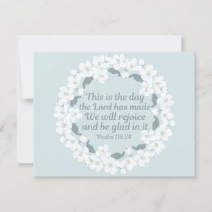 Inspirational Christian Psalm 118:24 Rejoice Kort