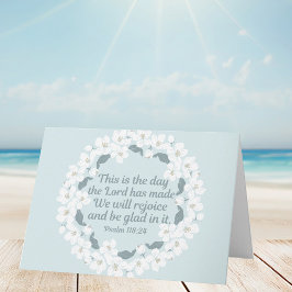 Inspirational Christian Psalm 118:24 Rejoice Kort