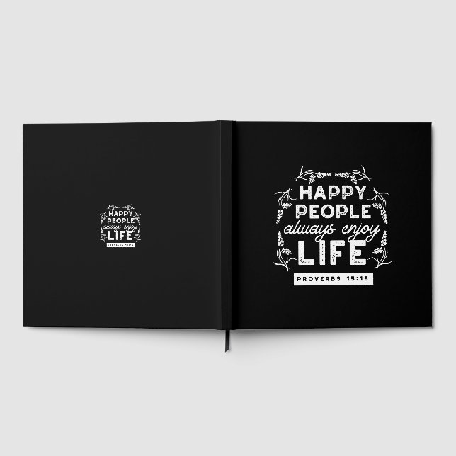 Inspirational Christian Quote from Proverbs 15:15 Gästböcker (Full)