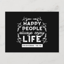 Inspirational Christian Quote from Proverbs 15:15 Helg Vykort