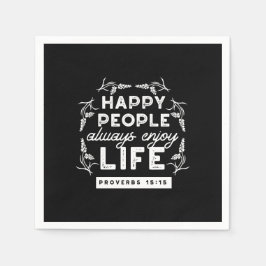 Inspirational Christian Quote from Proverbs 15:15 Pappersservett