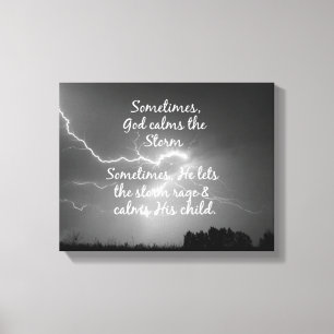 Inspirational Christian Quote Life's Storms Canvastryck
