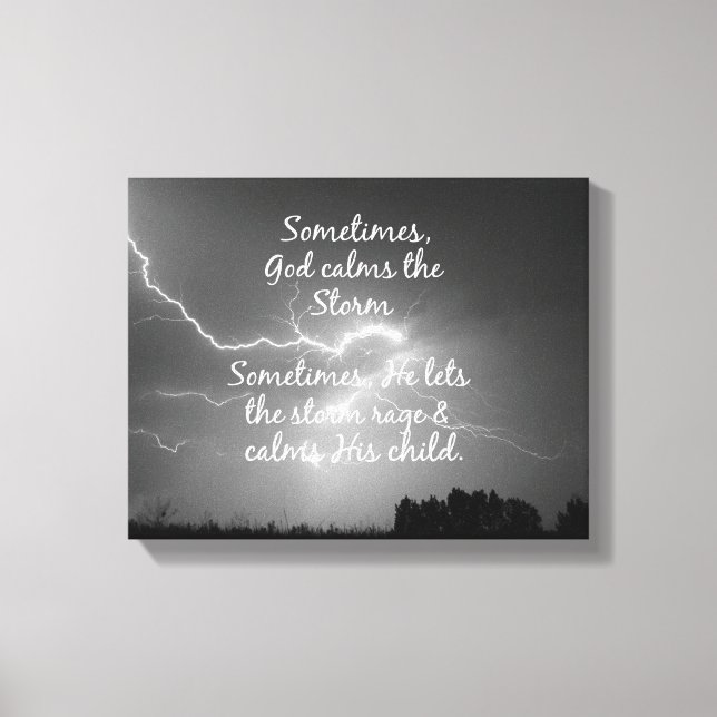 Inspirational Christian Quote Life's Storms Canvastryck (Framsida)