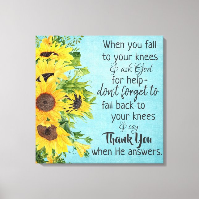 Inspirational Christian Quote Message Canvastryck (Framsida)