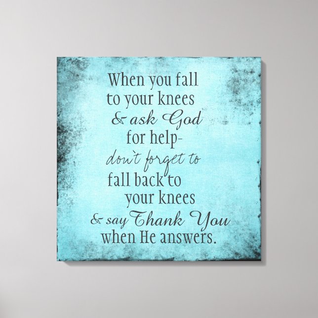 Inspirational Christian Quote Message Canvastryck (Framsida)