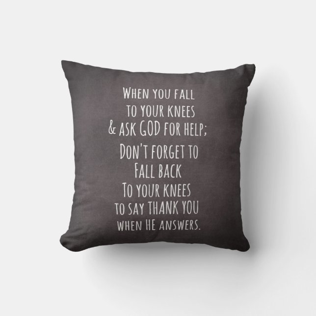 Inspirational Christian Quote Message Kudde (Framsida)
