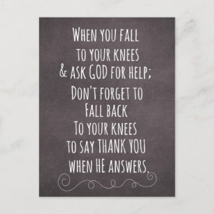 Inspirational Christian Quote Message Vykort