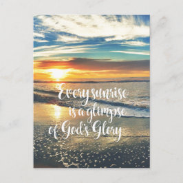 Inspirational Christian Sunrise-citat Vykort