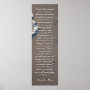 Inspirational Christopher Hitchens Bathroom Poster