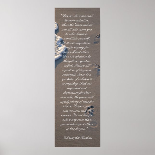 Inspirational Christopher Hitchens Bathroom Poster (Framsidan)