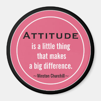 Inspirational Churchill-citat Magnet