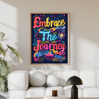 Inspirational Colorful Modern Wall Art  Poster