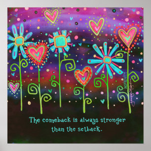 Inspirational Comeback Stronger Quote Inspirief Poster