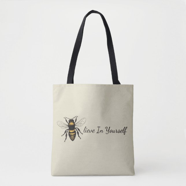 Inspirational Cute Bee Pun Tygkasse (Framsida)