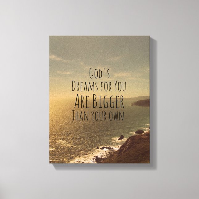 Inspirational Dream Big Quote Canvastryck (Framsida)