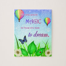 Inspirational Dream Quote Puzzle med Gift Box